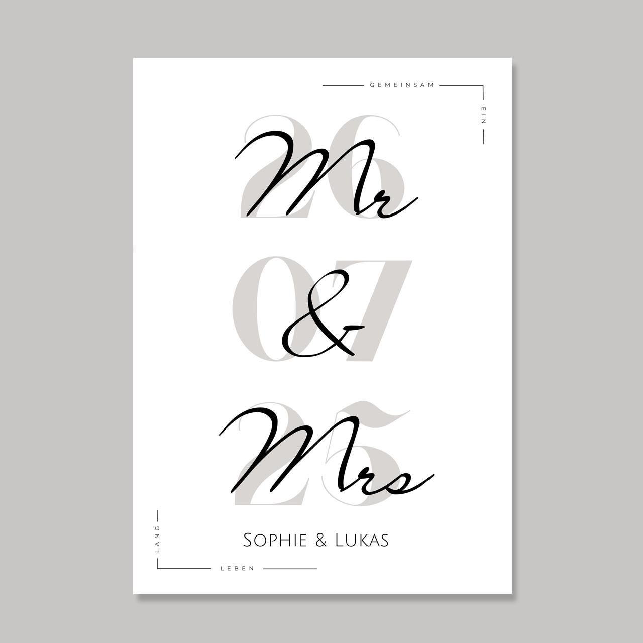 Hochzeit Poster Name Datum A4 A3 | Hochzeitsgeschenk Name personalisiert | Brautpaar Geldgeschenk Hochzeit Geschenk Richtfest Geld schenken