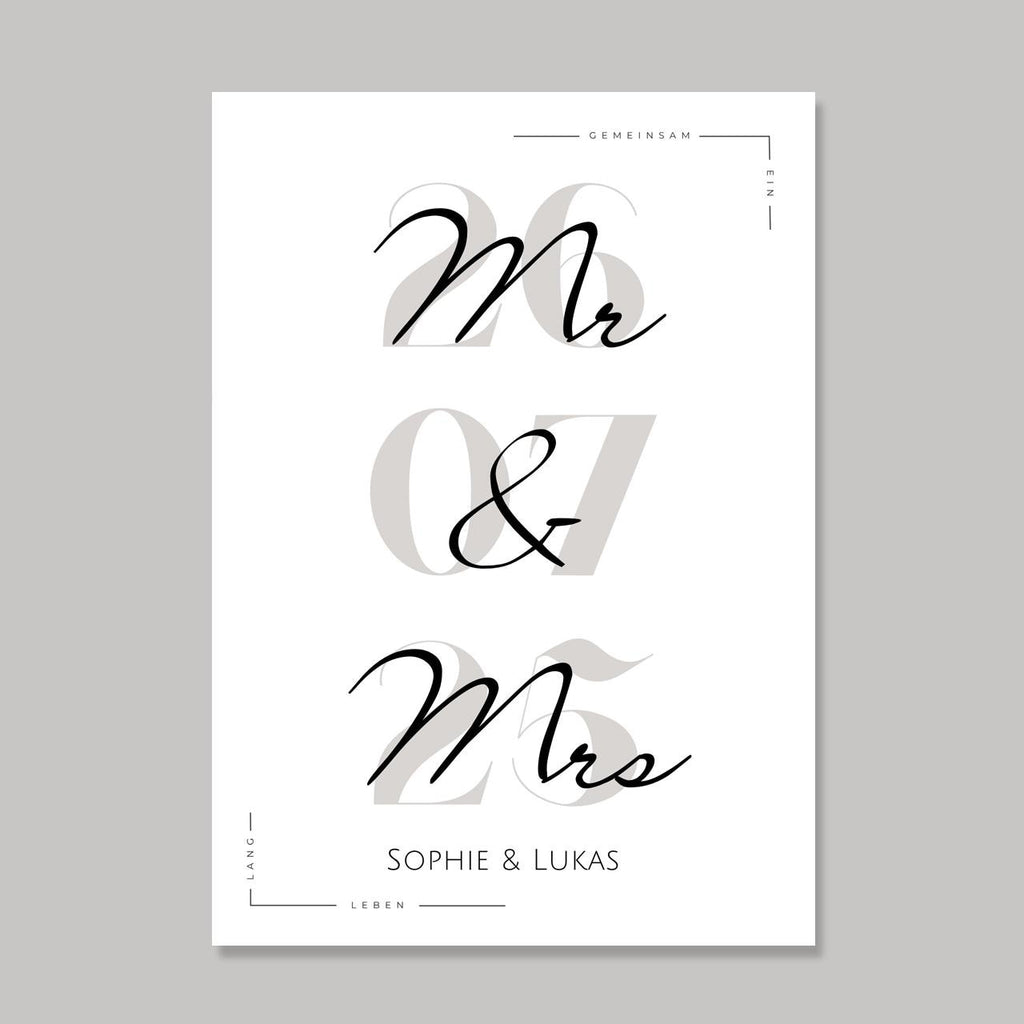 Hochzeit Poster Name Datum A4 A3 | Hochzeitsgeschenk Name personalisiert | Brautpaar Geldgeschenk Hochzeit Geschenk Richtfest Geld schenken