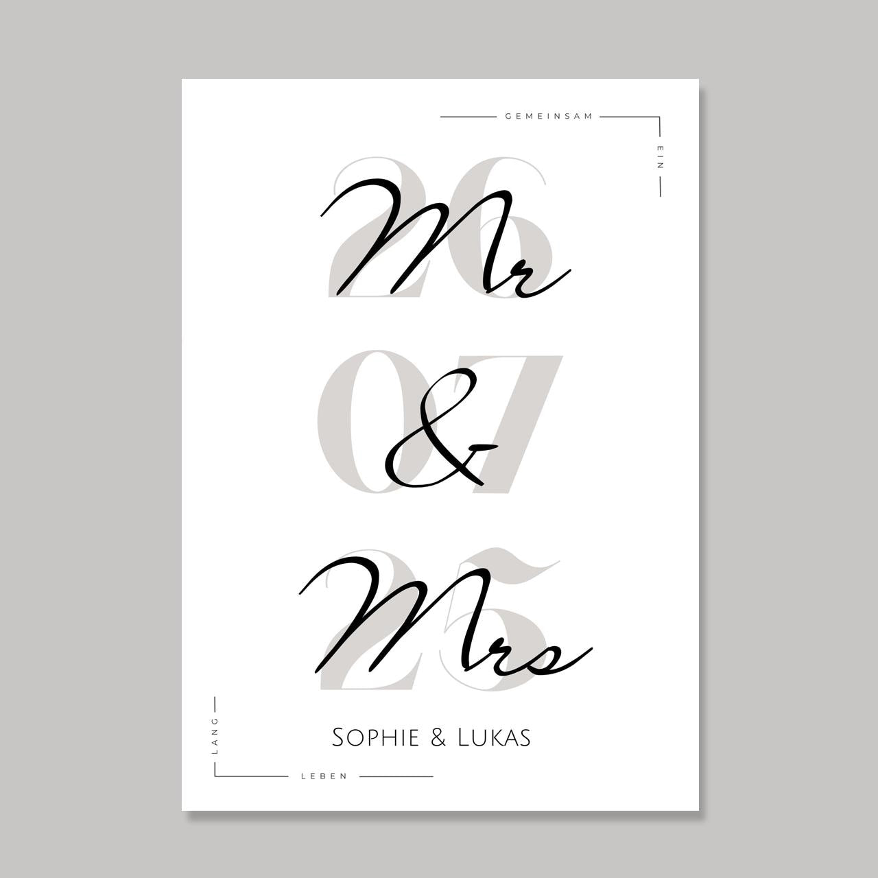 Hochzeit Poster Name Datum A4 A3 | Hochzeitsgeschenk Name personalisiert | Brautpaar Geldgeschenk Hochzeit Geschenk Richtfest Geld schenken